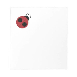 Ladybug 60s retro cool red yellow notepad