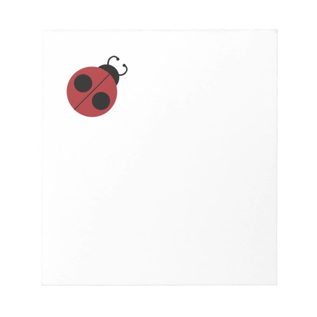 Ladybug 60s retro cool red yellow notepad (Front)