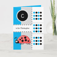 Ladybug add name for kids blue Birthday