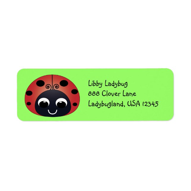 Ladybug Address Label (Front)
