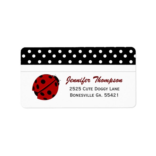 Ladybug Address Labels (Front)