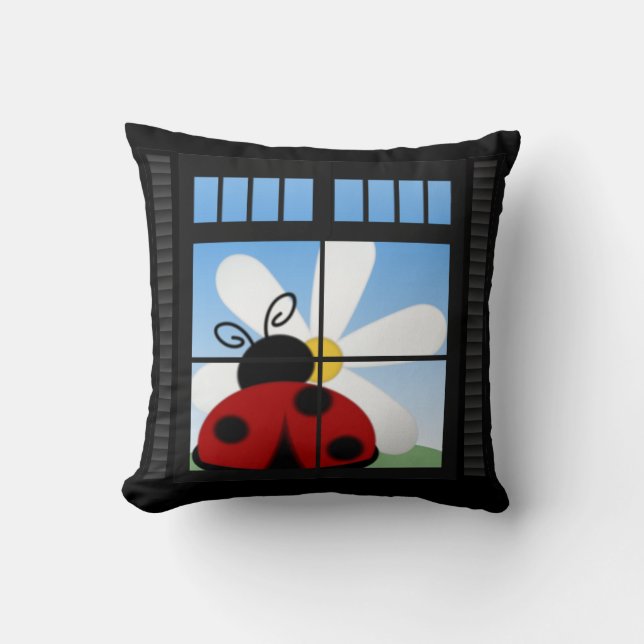 Ladybug American MoJo Pillow (Front)