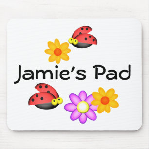Ladybug and Flowers Mouse Pad