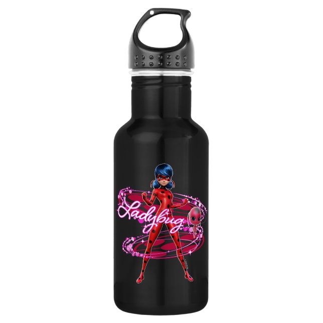 Ladybug and Tikki Graphic 532 Ml Water Bottle (Front)