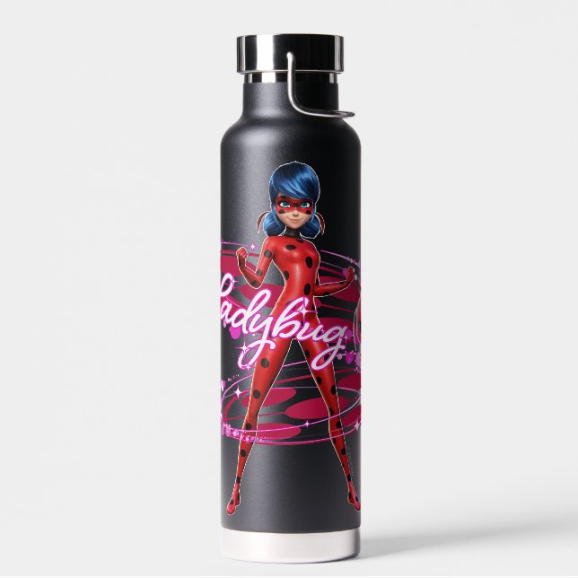 Ladybug and Tikki Graphic Water Bottle (Left)