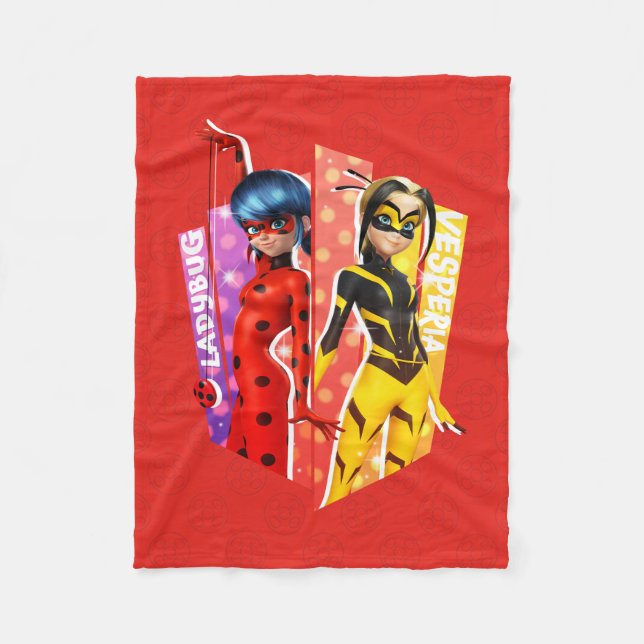 Ladybug and Vesperia Graphic Fleece Blanket (Front)