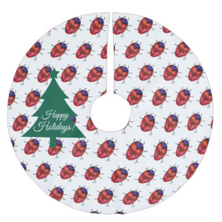 LADYBUG ART BRUSHED POLYESTER TREE SKIRT