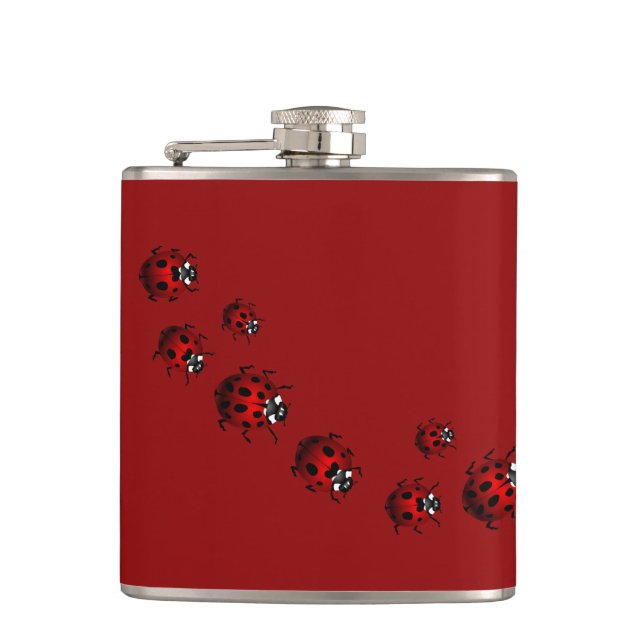 Ladybug Art Flask Custom Ladybug Drink Flask (Front)