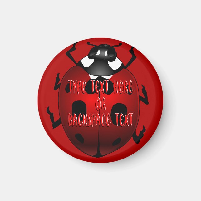 Ladybug Art Magnet Custom Ladybug Fridge Magnets (Front)