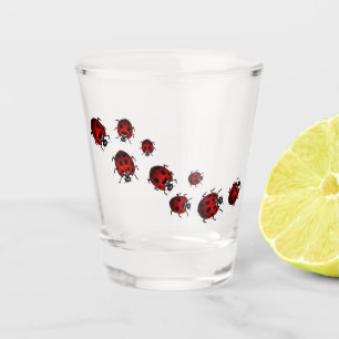 Ladybug Art Shot Glasses Gifts & Ladybug  Glasses