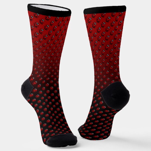 Ladybug Art Socks Cute Ladybird Socks Customize (Angled)