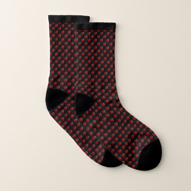Ladybug Art Socks Cute Ladybird Socks Customize (Pair)