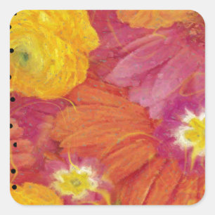 Ladybug Art Square Sticker