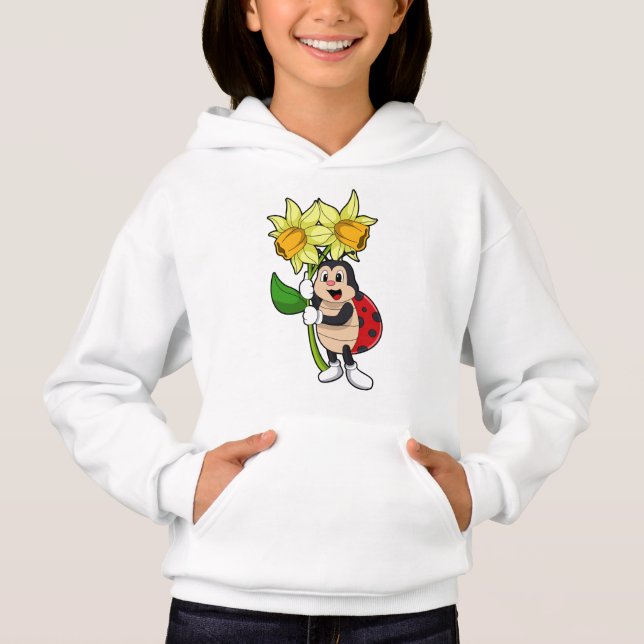 Ladybug avec jonquille de fleurs (Devant)