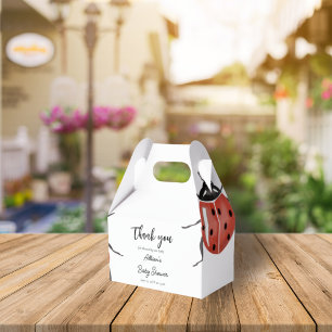 Ladybug Baby Shower Favor Box