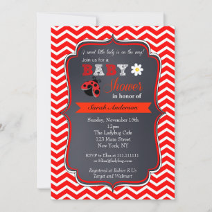 Ladybug Baby Shower Invitations