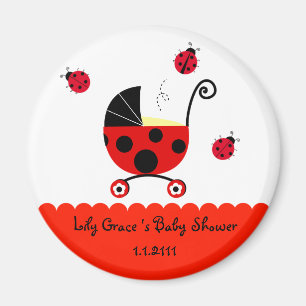 Ladybug Baby shower Party Favoriser les Magnets