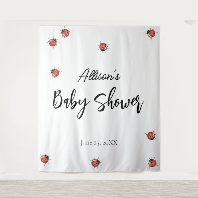 Ladybug Baby Shower  Tapestry (Front)