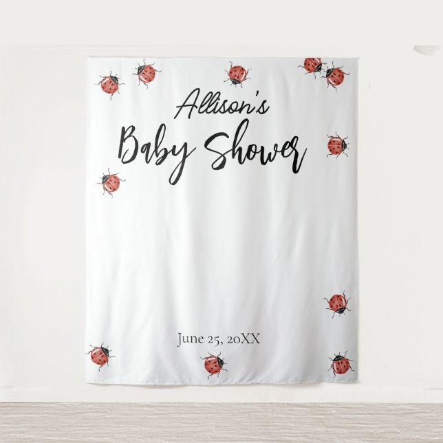 Ladybug Baby Shower  Tapestry (Front)