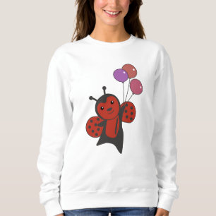 Ladybug Balloons Flies Cute Animals For Kids Sweatshirt