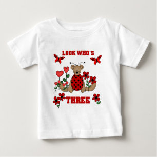 Ladybug Bear 3rd Birthday Tshirts