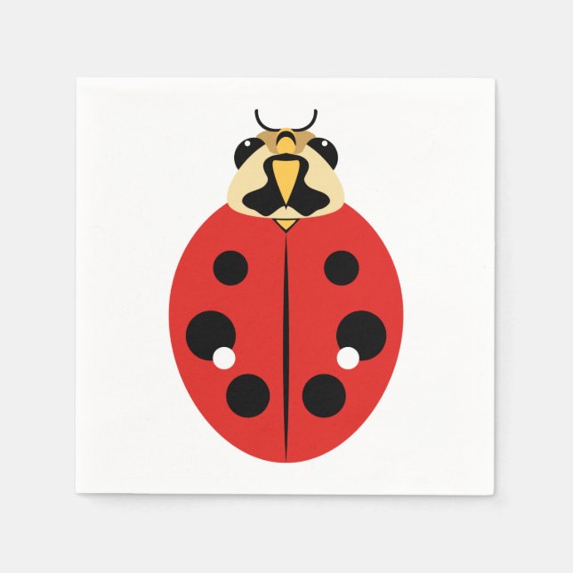 Ladybug Beetle Red Napkin (Front)