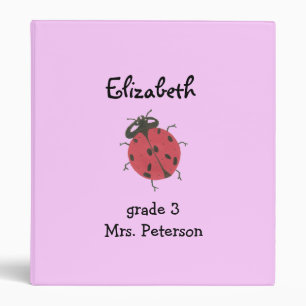 Ladybug binder for school
