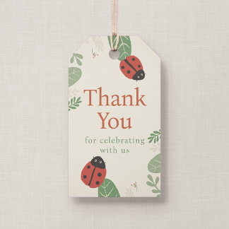 Ladybug Birthday Favour Thank You Tag