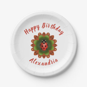 Ladybug Birthday Paper Plate