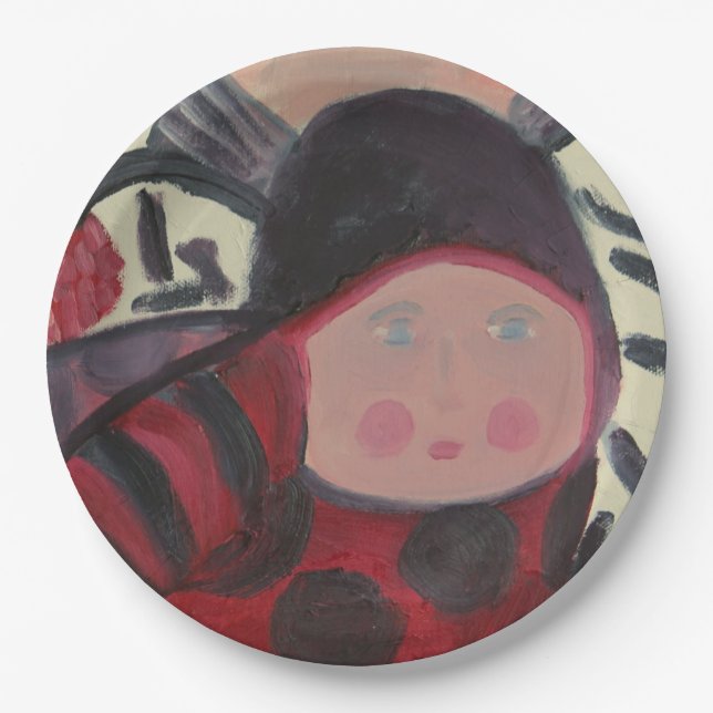Ladybug Birthday Paper Plates (Front)