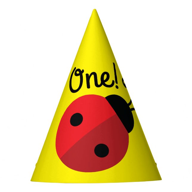 Ladybug Birthday Party Hat (Front)