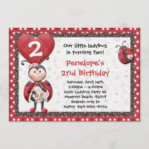 Ladybug Birthday Party Invitation