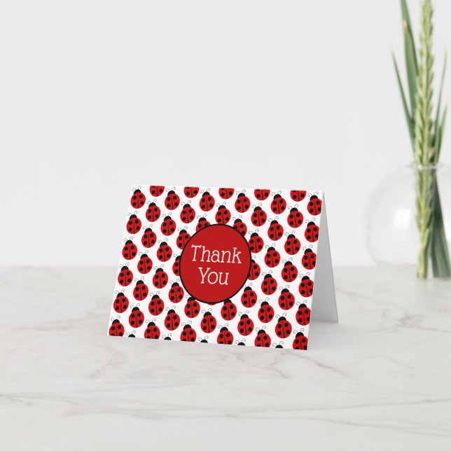 Ladybug Blank Inside Folded Card (Front)