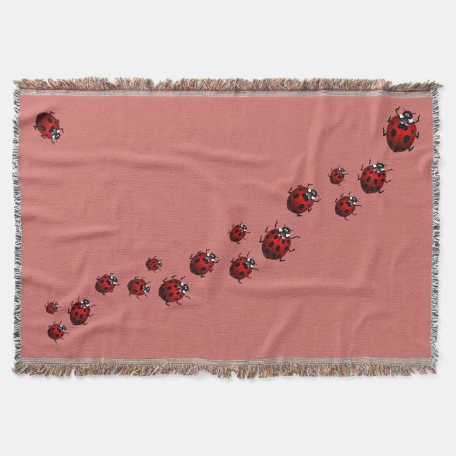 Ladybug Blanket Ladybug / Ladybird Throw Blankets (Front)