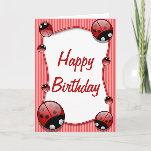 Ladybug Bonne Carte Anniversaire (Devant)