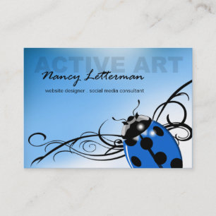 Ladybug Business Card template (blue)