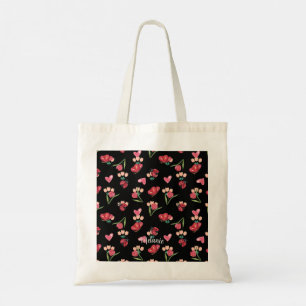 Ladybug, Butterfly and Tulip Heart Pattern Tote Bag