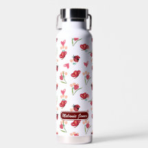 Ladybug, Butterfly and Tulip Heart Pattern