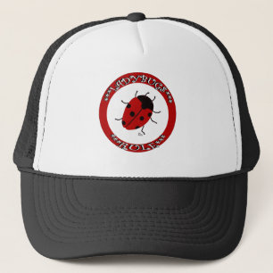 Ladybug button trucker hat