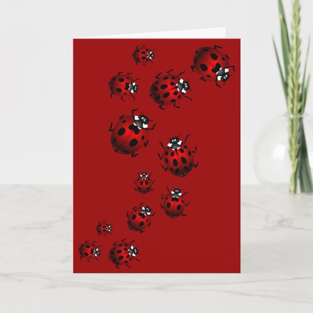 Ladybug Card Custom Ladybug Art Card - Blank (Front)