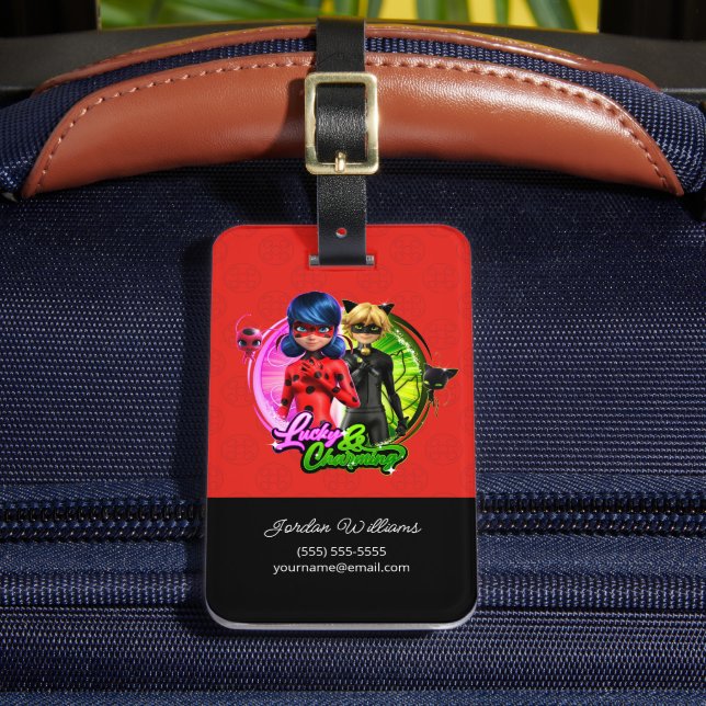 Ladybug & Cat Noir | Lucky & Charming Luggage Tag (Front Insitu 2)