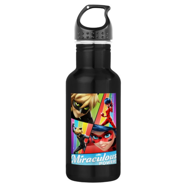 Ladybug & Cat Noir | Miraculous Power! 532 Ml Water Bottle (Front)