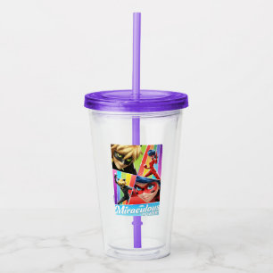 Ladybug & Cat Noir   Miraculous Power! Acrylic Tumbler