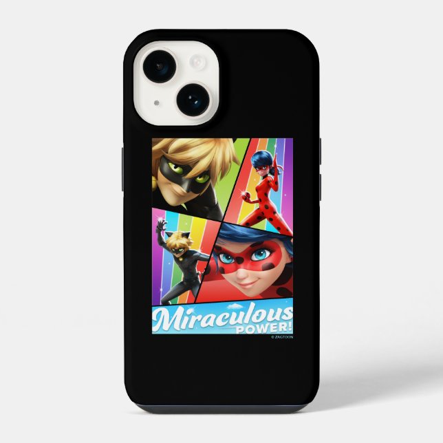 Ladybug & Cat Noir | Miraculous Power! iPhone Case (Back)