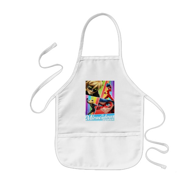 Ladybug & Cat Noir | Miraculous Power! Kids Apron (Front)