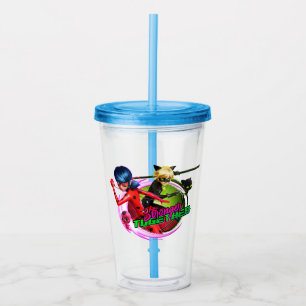 Ladybug & Cat Noir   Stronger Together Acrylic Tumbler