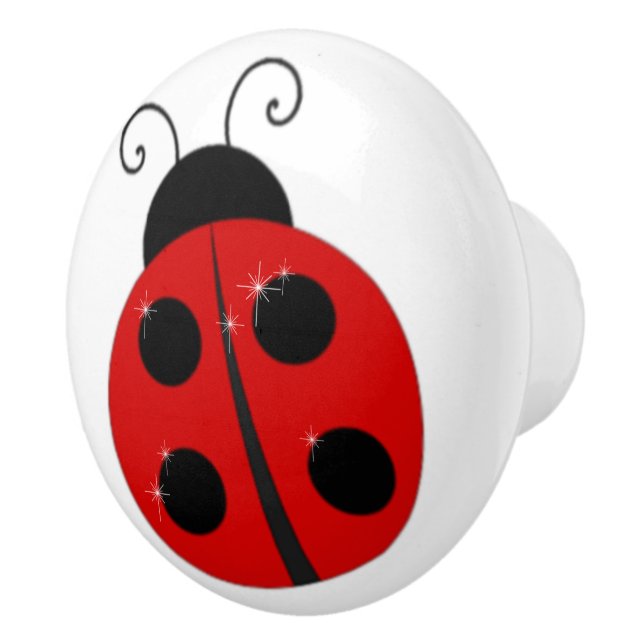 Ladybug Ceramic Knob (Right)
