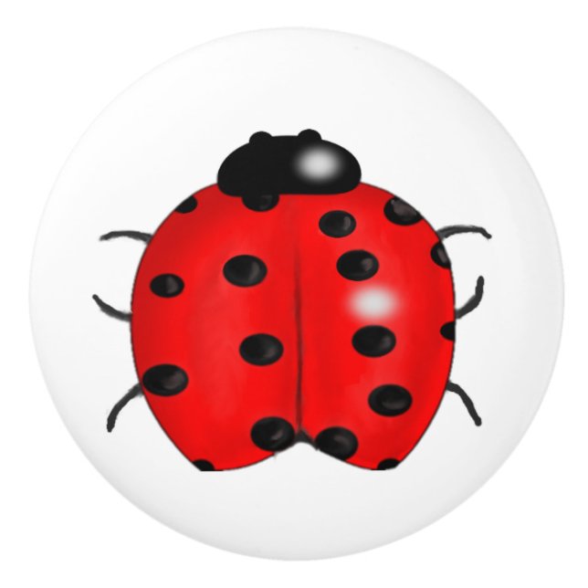 Ladybug Ceramic Knob (Front)