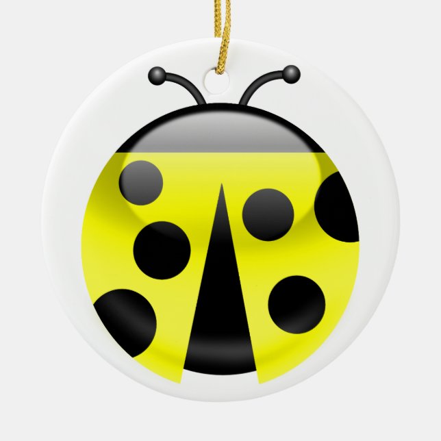 LadyBug Ceramic Ornament (Front)