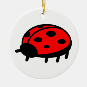 Ladybug Ceramic Ornament